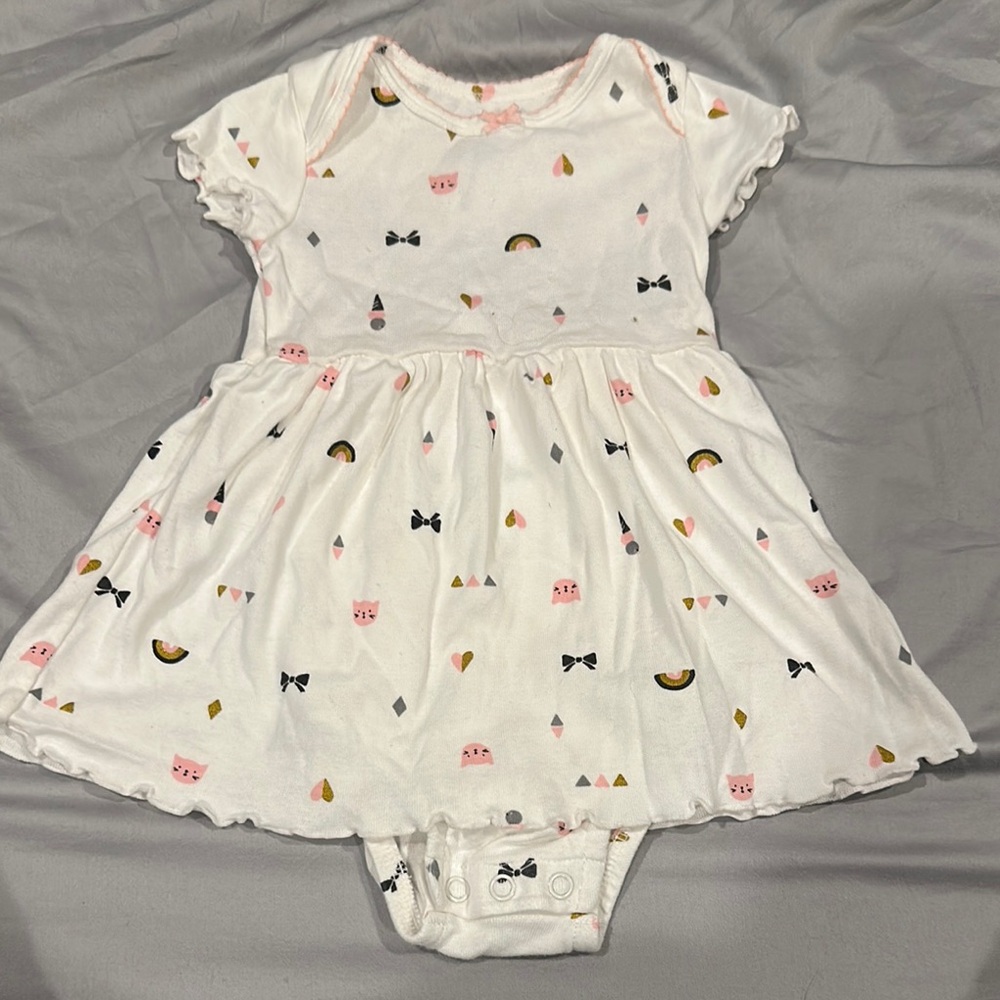 Carter's Baby Dress with Pink and Gold Accents